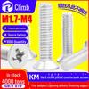 KM Hardened Nickel-Plated Countersunk and Flat Head Machine Screws - Sizes M1.7, M2.5, M3, M4