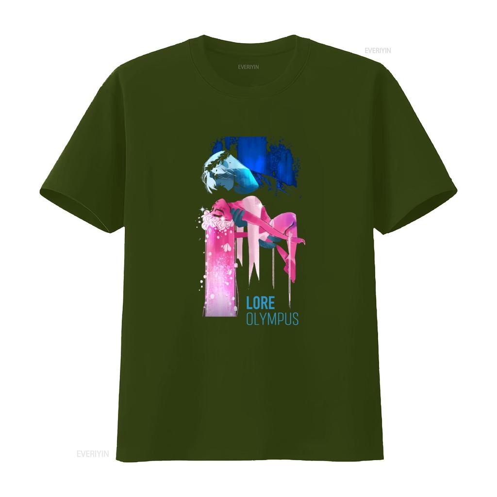 AOL Lore Olympus Аид Персефона Принт Свободный крой Футболка для девочек винтажная Стирка дизайнерская одежда с принтом удобная