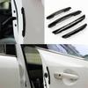 8 Pcs Black+Transparent PVC Universal Car Door Edge Scratch Anti-Collision Strip