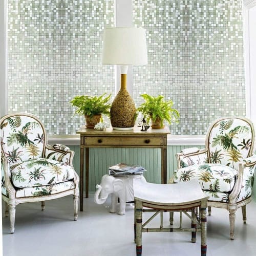 DUOFIRE 3D Защитная пленка, Пленка для окон, Защита от тайфуна, Ударопрочная, Теплоизолирующая, Затемняющая, Защита от УФ-лучей, Восстанавливающаяся водой, Мозаика 014 (0.3м