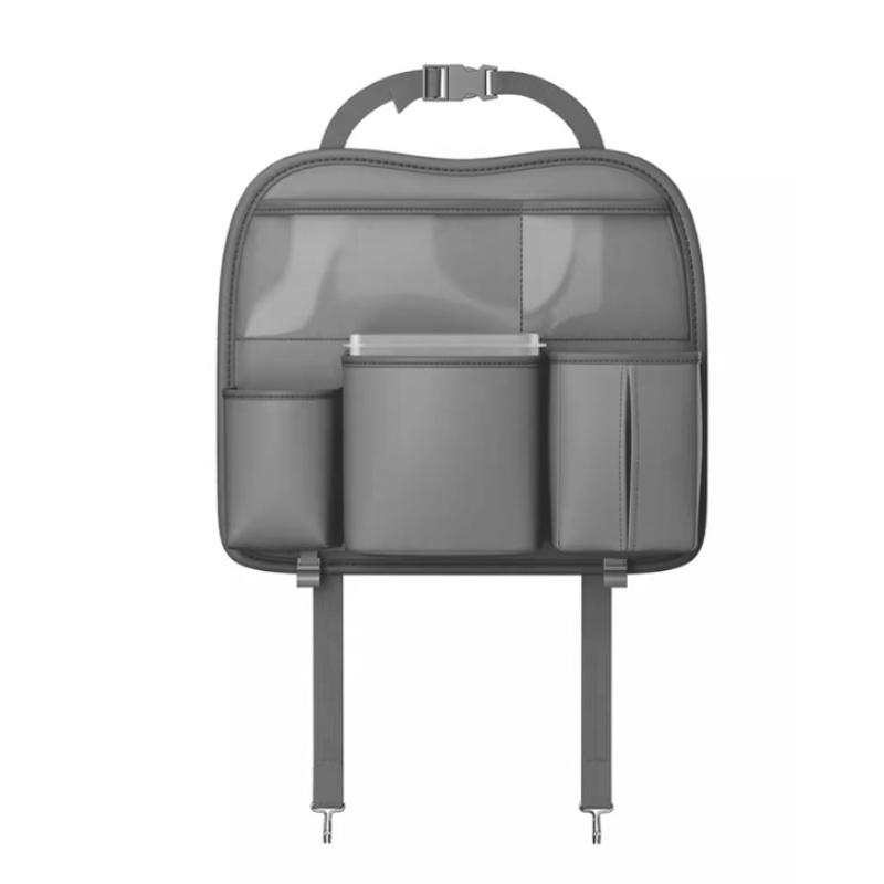 SEAMETAL Сумка для хранения на спинку сиденья автомобиля из ПУ кожи, органайзер на спинку сиденья автомобиля, коробка для салфеток, водонепроницаемая урна