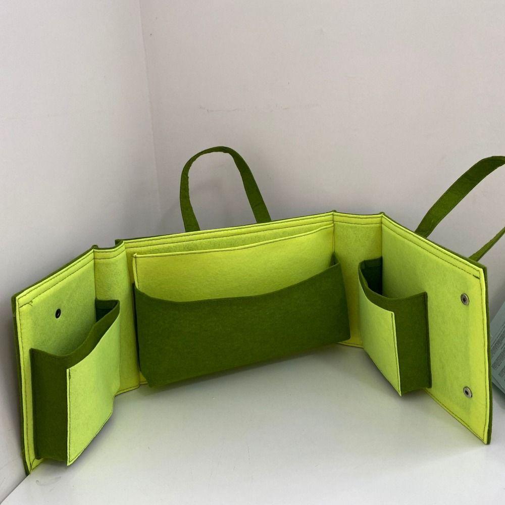 Сумка-органайзер из полиэфирного войлока с кнопками-защелками, много отделений, папка для документов, сумка-тоут с ручкой, для ноутбука