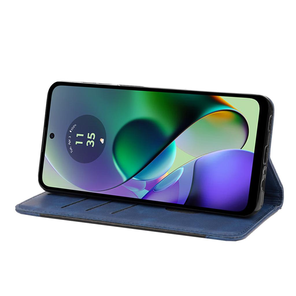 Для Motorola Moto G35 5G Чехол из ПУ кожи Противоударная защита Чехол-кошелек для телефона