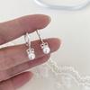 Korean simple bow pearl earrings women's niche high-end earrings temperament light luxury small fragrant new earrings