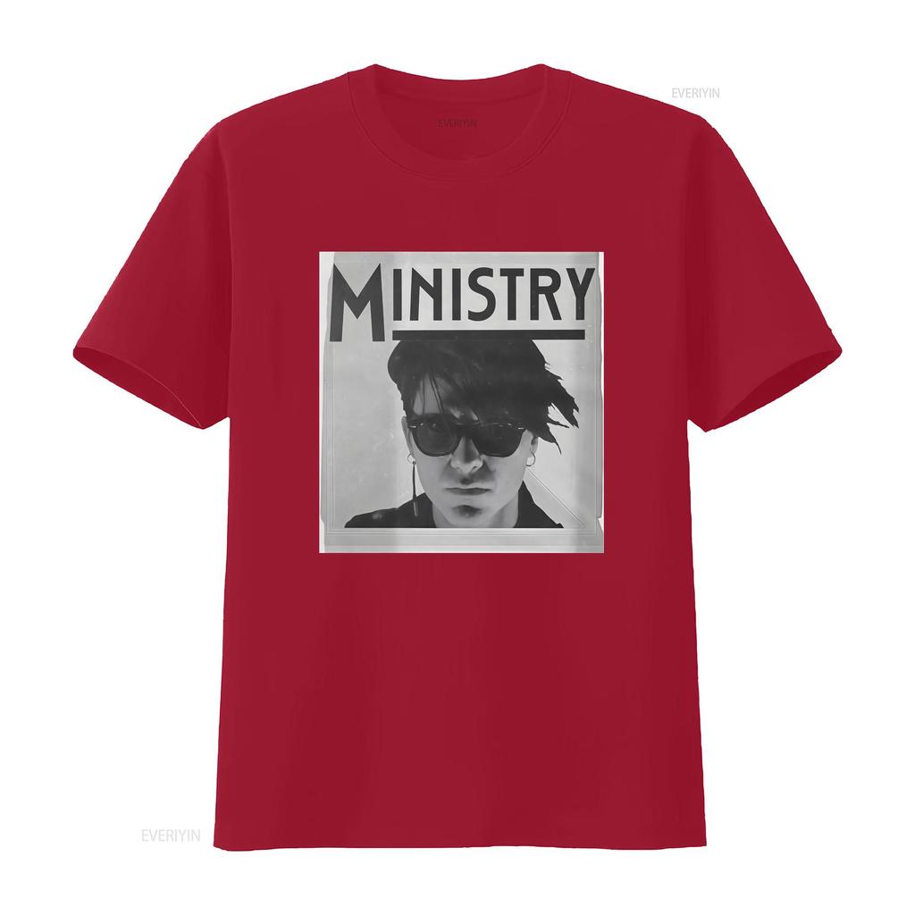 Ministry T Shirt Vintage Washed Designer Clothes Casual Unisex Stylish Graphic Top For Everyday Wear Breathable Versatile