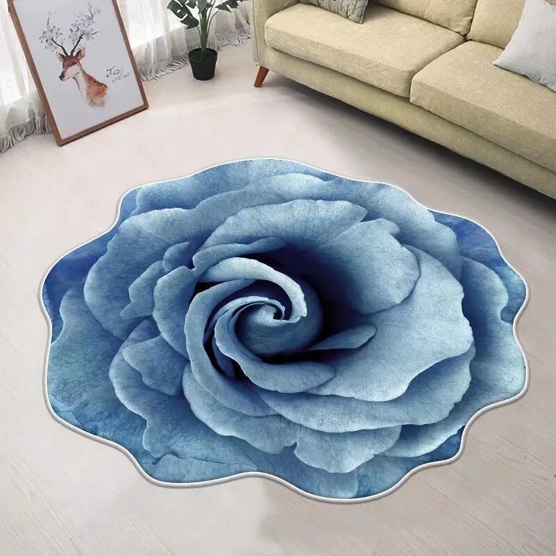 Nordic Flower Shaped Carpet Living Room Decoration Home Non-slip Mat Luxury Rugs for Bedroom Large Area Irregular Cloakroom Rug
