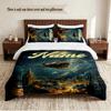 Christmas atmosphere Personalized Custom Name 3‑Piece Bedding Set Soft Duvet Cover Set For Bedroom Home Decor