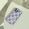 Свежий чехол-шахматка для iPhone 17,16,15,14,13,12,11 Pro Max,16Plus,XS Мягкий черный чехол
