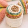 Rainbow Cotton Segment Dyed Wool, Multicolored Thread DIY Scarf Hat Throw Pillow Line Gradual Change Cake Ball Line
