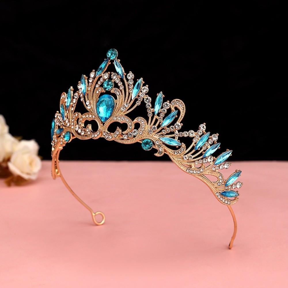 Elegant Baroque Crown Vintage Princess Rhinestone Tiara Ancient Greece Tiara Birthday Head Jewelry