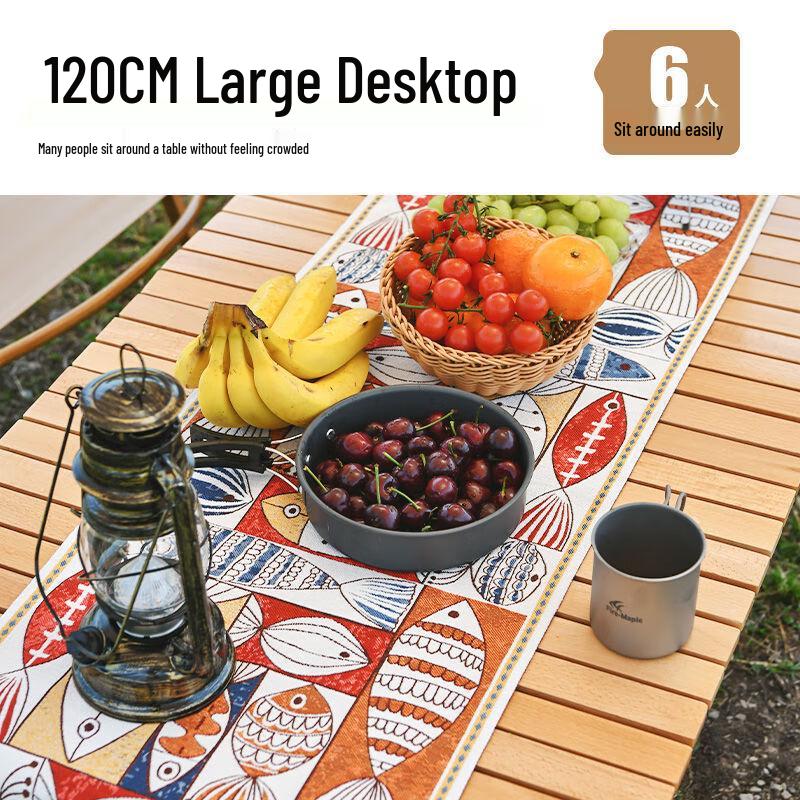 Portable Aluminum Alloy Roll-Up Camping Table