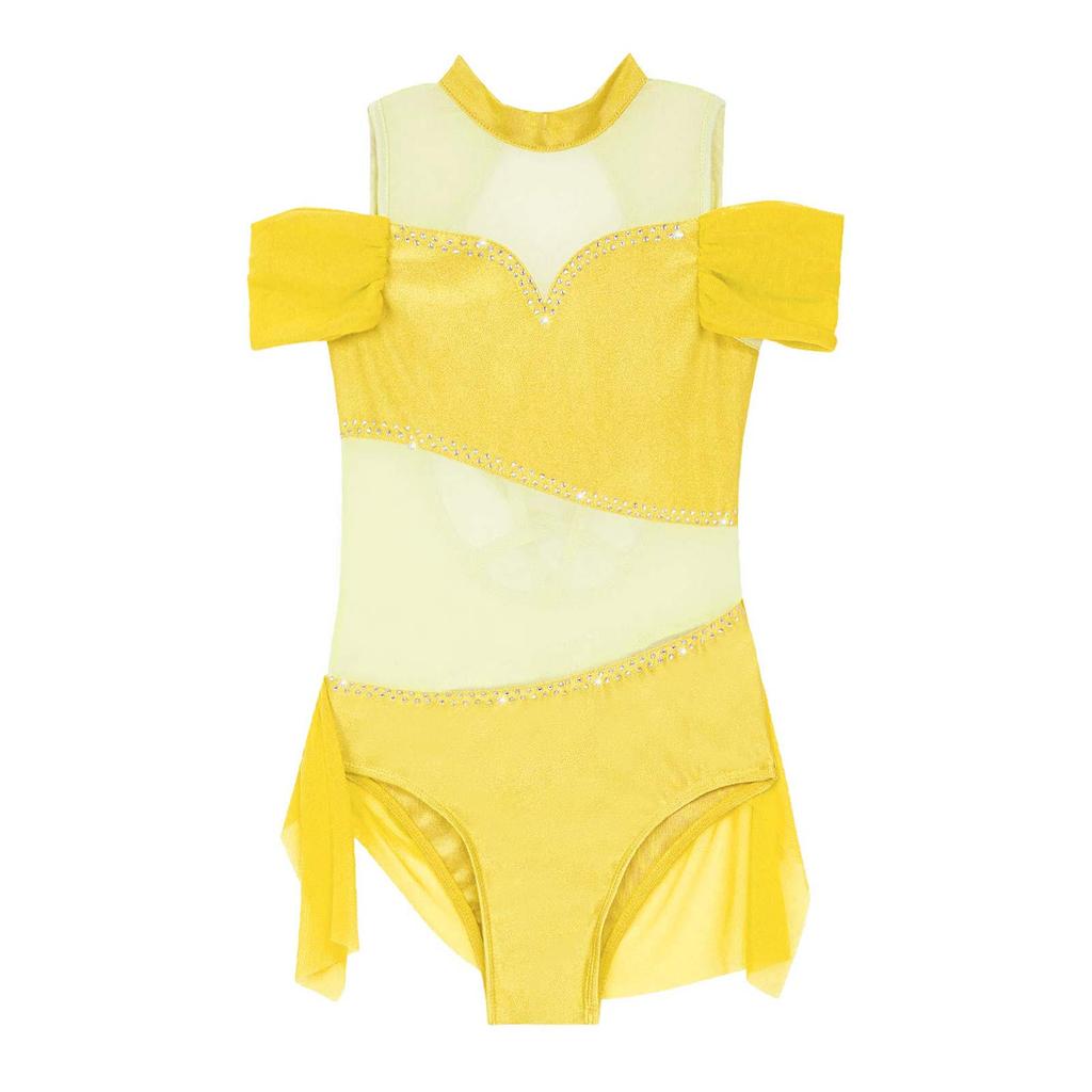 Girls Ballet Leotard Dress Child Gymnastics Workout Lyrical Contemporary Dance Ballerina Costume Stage Performance