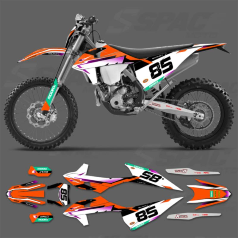 SPACE Custom Motorcycle Graphics Background Decal for KTM 125 250 300 350 450 19-22 SXF 2020-2023EXC Decals Stickers Kits