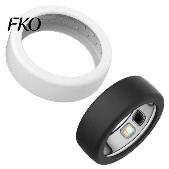 Smart Ring Cover 2 Pcs Silicone Protector for Oura Ring5, Ultra-Thin Sleeve, Durable Protection Scratch Resistant Waterproof All Round Daily Women Men