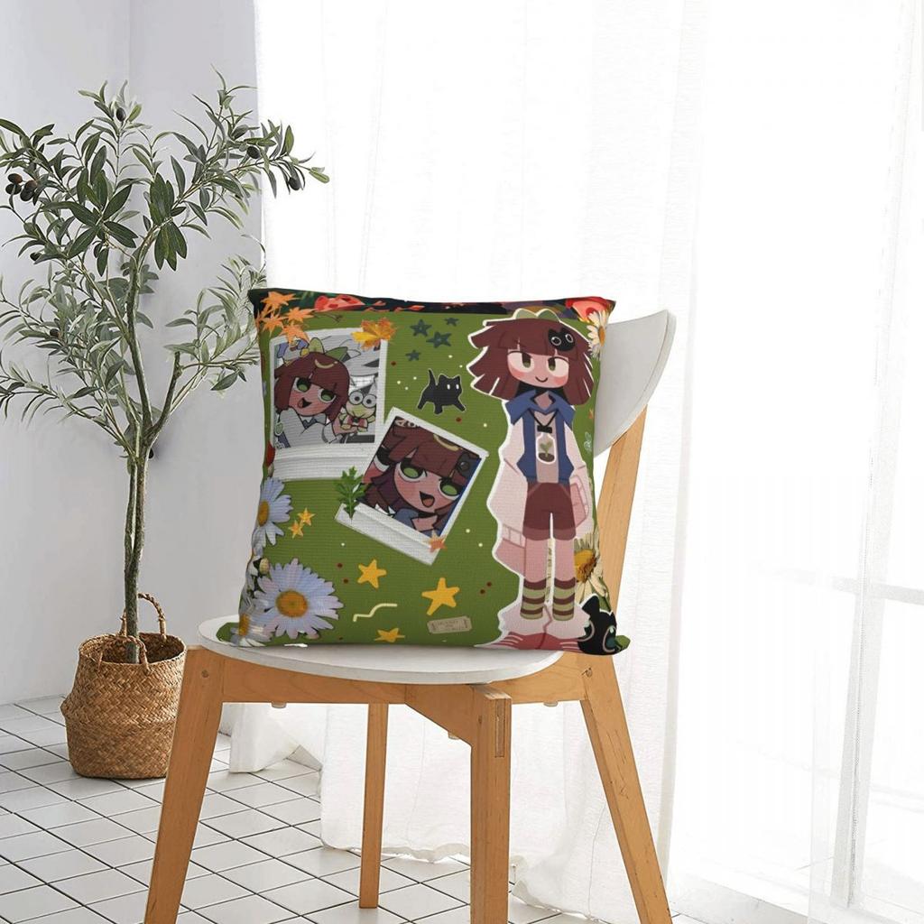 Claire Miss Circle Cartoon Pillow Case Fundamental Paper Education Cushion Covers Creative Decor Pillowcase For Home 40*40Cm