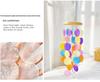 Creative Seashell Wind Chime Mirror – Simple Pastoral Style for Living Room, Study, or Balcony Decor.