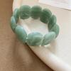 Acrylic Marbled Round Spliced Bracelet - Elegant Chinese-Style Fashion Bangle for Women