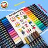 6/12/24/36 Color Acrylic Paint Brush Marker Pen Set Drawing Painting Art Marker Wood Glass Fabric Scrapbooking Stationery Supplies