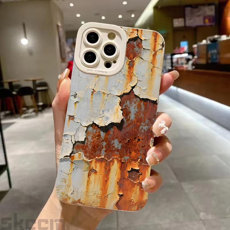 Retro Industrial Rusty Style Silicone Phone Case For Samsung Galaxy S23 S24 S25 Ultra S22 S21 S20 Plus FE A15 A35 A54 A55 Cover