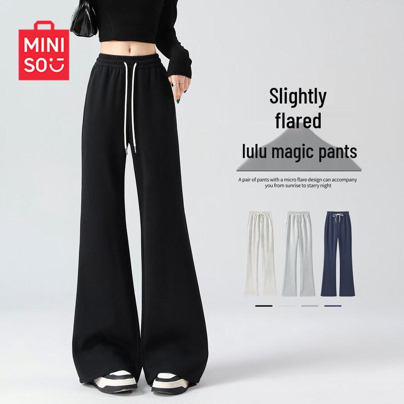 MINISO Женские повседневные брюки клеш с высокой талией