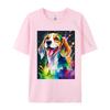 Beagle Dog Art Splash Colorful T Shirt Unisexs Pure Cotton Cute Style TShirts Crew Neck Tees Clothing Streetwear