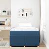 Bed Frame with Mattress Blue 120 x 190 cm Fabric