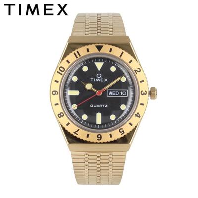 TIMEX Quartz TW2V18800 TIMEX Q 38 мм День Дата Черное золото Наручные часы из нержавеющей стали для мужчин