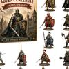 Medieval Themed Decorations Christmas Knight Advent Calendar, with 24 Acrylic Decorations, Calendar Day Xmas Countdown Box, Holiday Party Collectible
