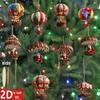 10Pcs Santa Claus Christmas Tree Hanging Portable Handmade Wooden Christmas Pendant Christmas Tree Decor Props