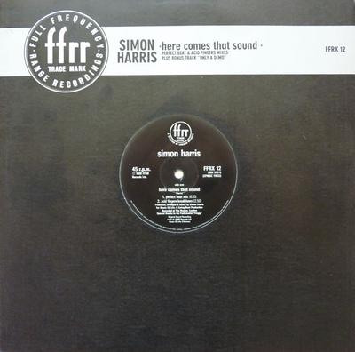 12-дюймовая пластинка SIMON HARRIS - Here Comes That Sound FFRX12 FFRR 1988 UK Dance & Electronica Б/У