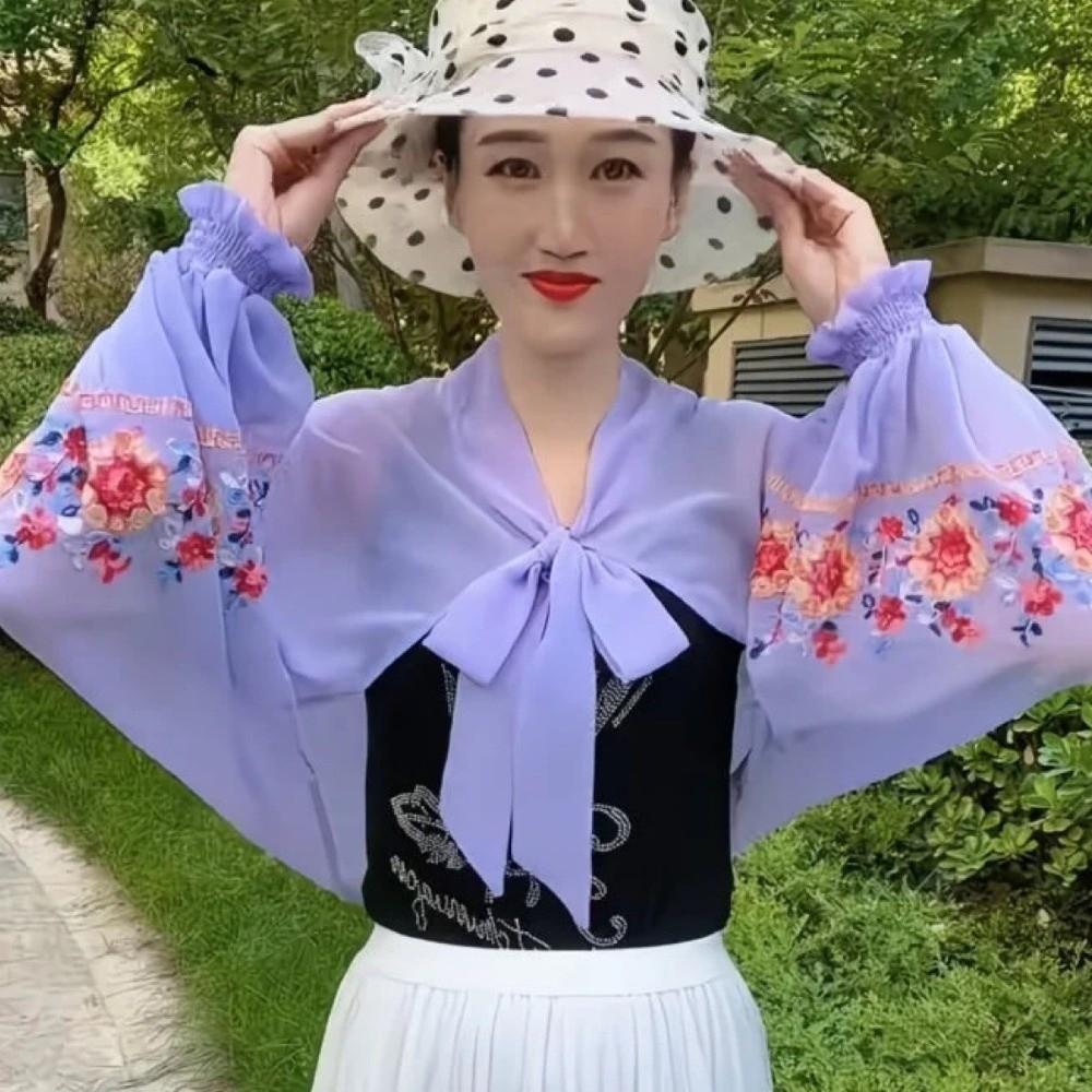 Breathable Flower Shawl Long Seaside Vacation Cloak Fashion Sunscreen Scarf Women