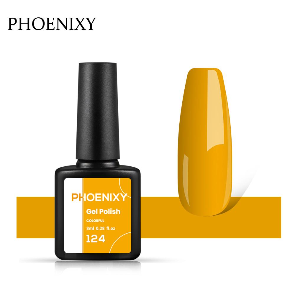 PHOENIXY, 60 цветов, гель-лак для ногтей, долговечный гель-лак, верхнее базовое покрытие, полуперманентный гель-лак, дизайн ногтей «сделай сам»