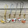 5Pcs Kawaii Snoopy Cartoon Phone Chain Key Lanyard Schoolbag Charm Pendant Bag Keychain Jewelry Gift For Girls And Kids