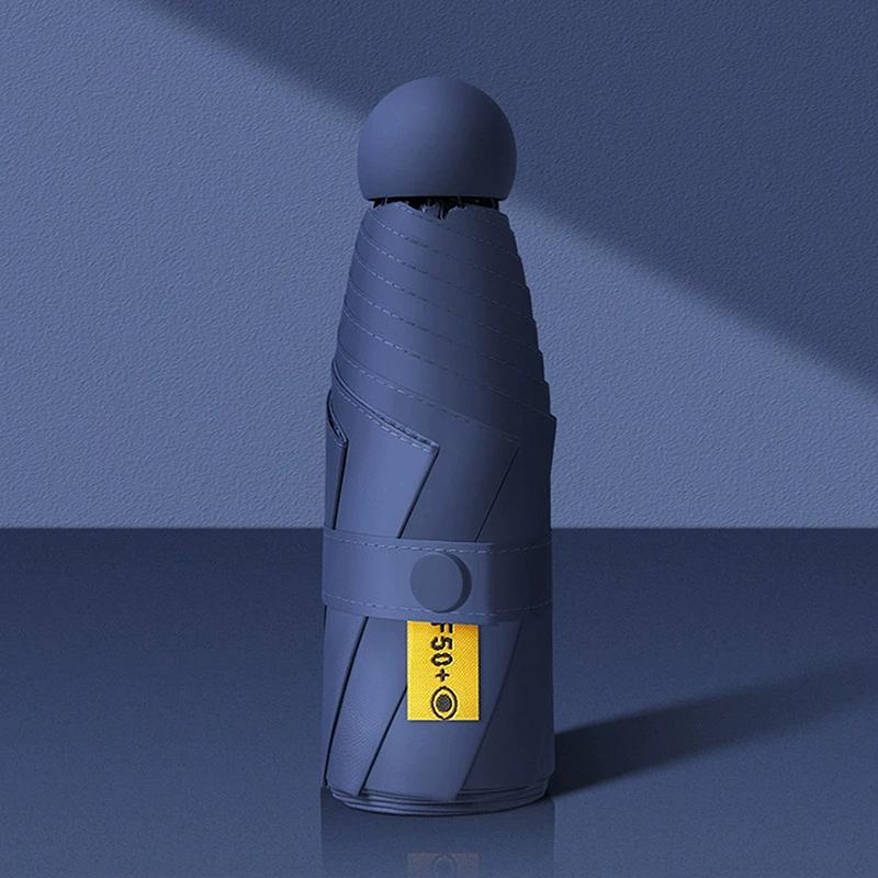 Compact Travel Mini Umbrella Uv Protection Capsule Umbrella 5 Fold Ultra Lightweight Sunshade Umbrellas Protable Manual