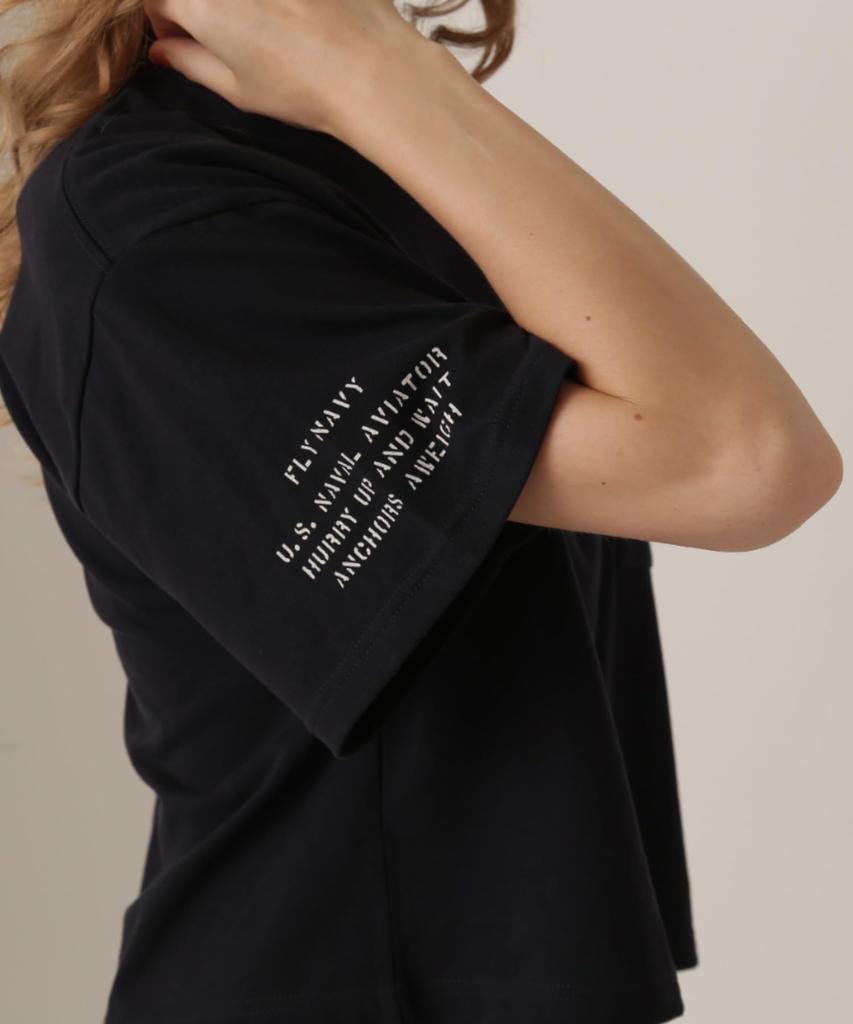 Avirex NAVAL POCKET SHORT T-SHIRT, Женская, Размер F 120, Темно-синий, 783-5935601