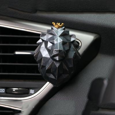 Автомобильный диффузор Лев и волк 3D геометрическая голова животного ароматерапевтический гипсовый диффузор каменный воздухозаборник подвесной орнамент