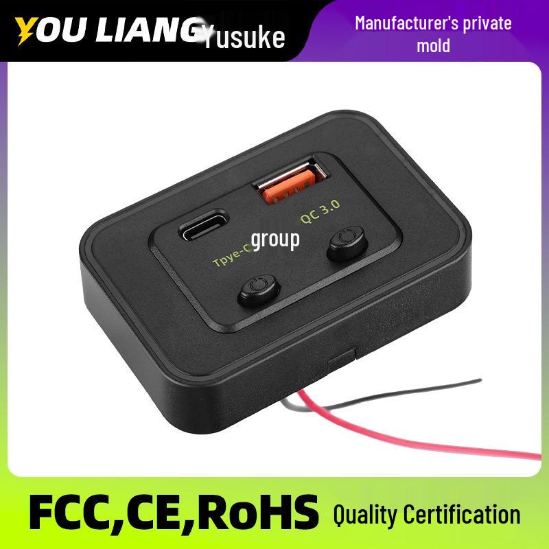 Быстрое зарядное устройство USB-C и QC мощностью 48 Вт для 24-вольтовых автобусов и больших транспортных средств