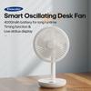Новый портативный умный oscillating настольный вентилятор 4000 мАч 5 скоростей бесшумный настольный перезаряжаемый вентилятор с регулируемым углом для дома и офиса