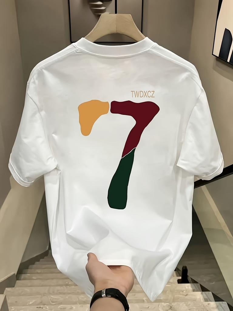 Unisex T-shirt Printed Pattern English Men's Casual Short Sleeve T-Shirt