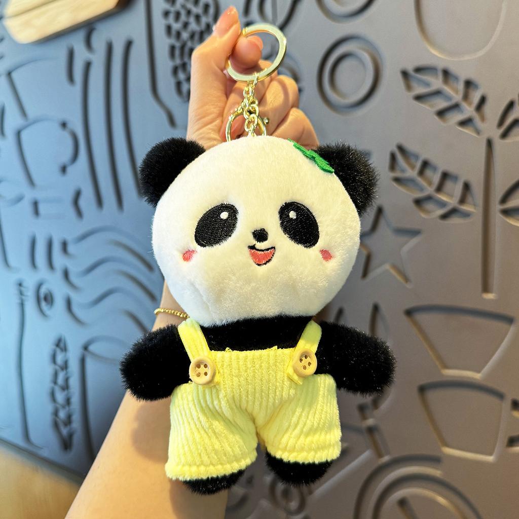 Милый плюшевый брелок в виде панды, мультяшный кавайный кукольный брелок для ключей, сумка, кулон, украшение для рюкзака, подарок для девочек
