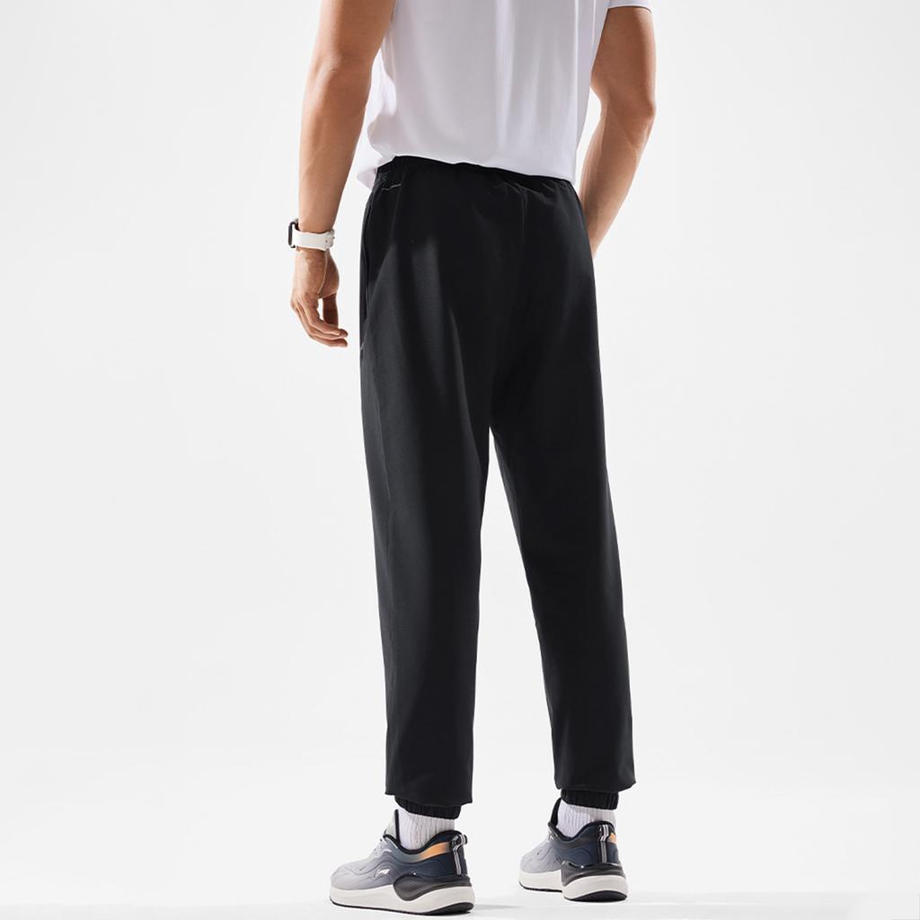 Li-Ning Water-Resistant Cuffed Mid-Rise Sports Pants Men Bottoms Black AYKV059-1