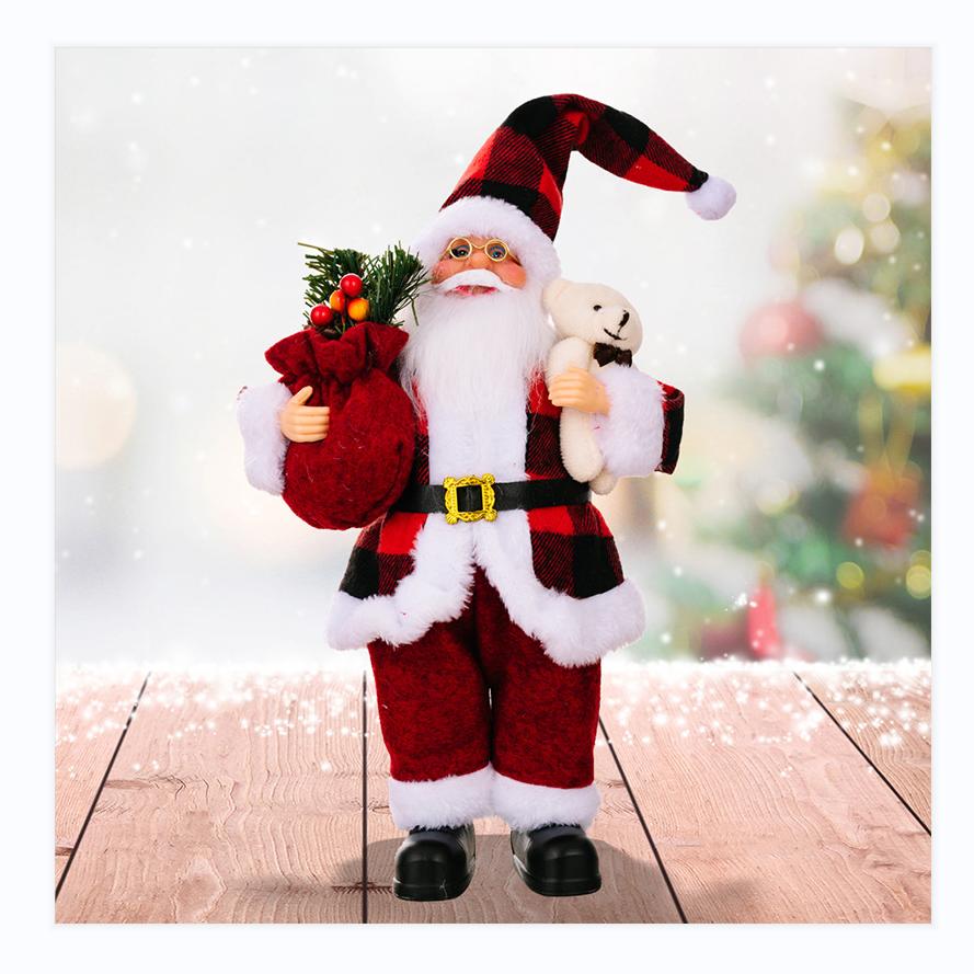 Рождественское украшение, стоячая кукла Санта-Клауса, креативный новый рождественский рюкзак, кукла Санта-Клауса