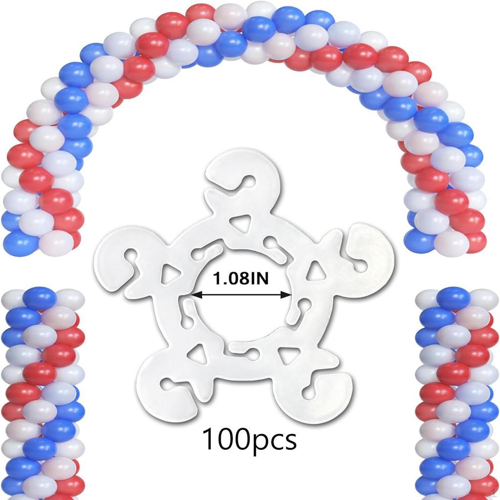 100x Balloon Clips Bulk Decorative Holder for Wedding Birthday Event