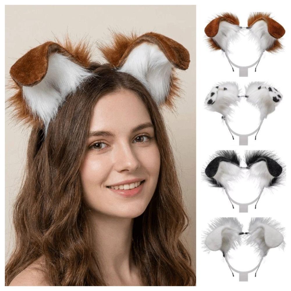Furry Gothic Headband Animal Lolita Ears Headwear Practical Cosplay Headband  Children