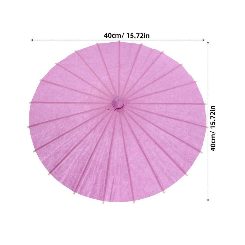 Pink Chinese Oiled Paper Umbrella for Decor DIY Crafts Paper Parasol