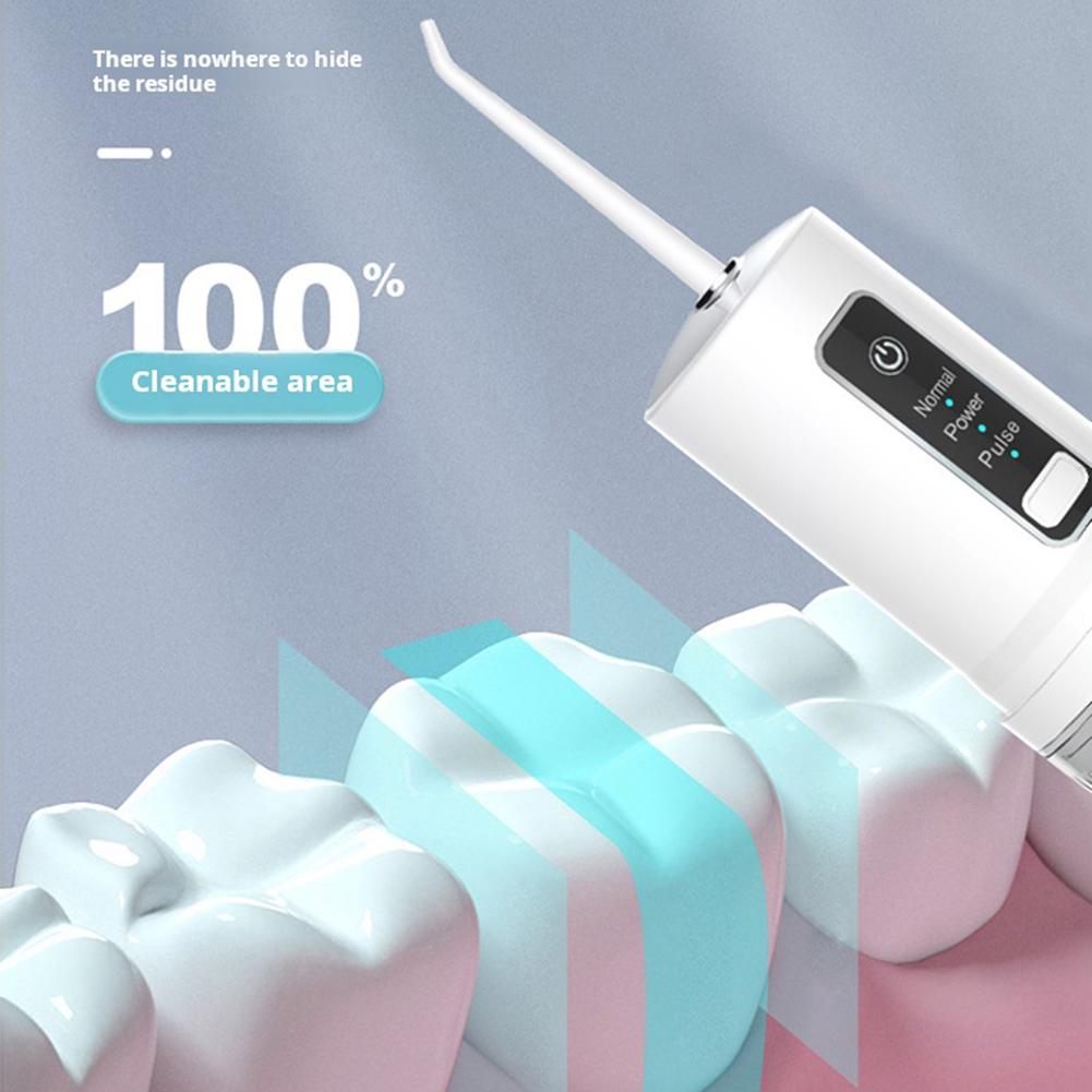 Ирригатор для полости рта, перезаряжаемый ирригатор, портативная зубная нить с водяной струей, резервуар для воды 230 мл, 3 режима, водонепроницаемый очиститель зубов IPX7