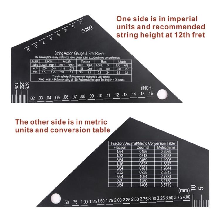 High Precise Guitar Luthier Tool Ruler String Action Gauge String Height Ruler