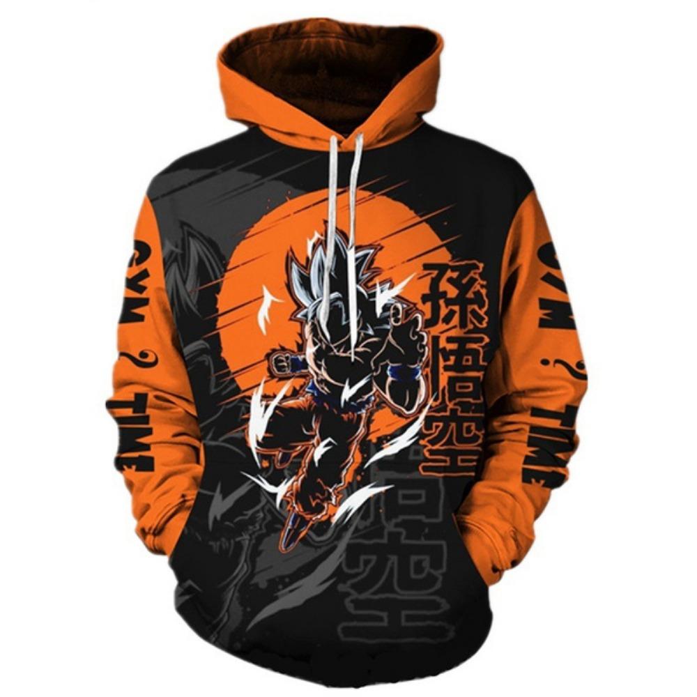Новые толстовки с капюшоном Dragon Ball Z Goku DBZ, толстовка с капюшоном с 3D принтом, мужской свободный пуловер с принтом, толстовка