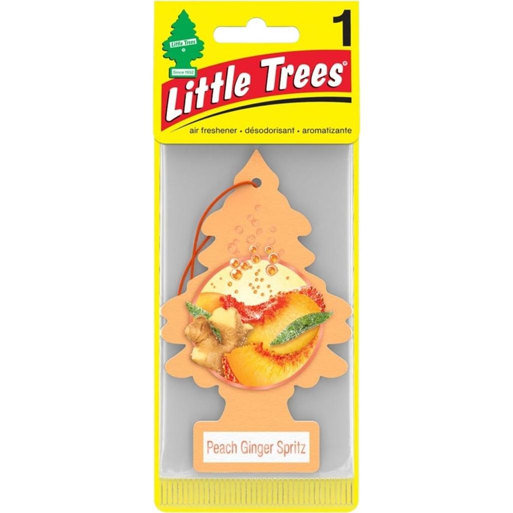 Little Trees (Персиково-имбирный шприц) Подвесной освежитель воздуха для автомобиля и комнаты