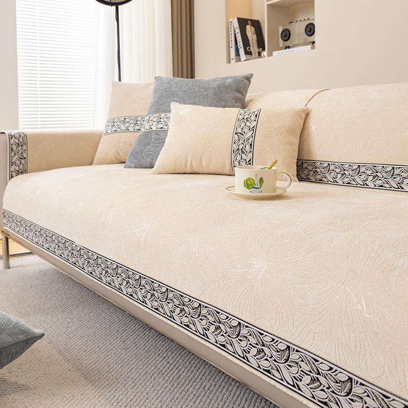 French Cream Wind Sofa Cushion All Seasons Non-Slip Premium Sense Cushion Chenier Set Sofa Cover Cloth Towel